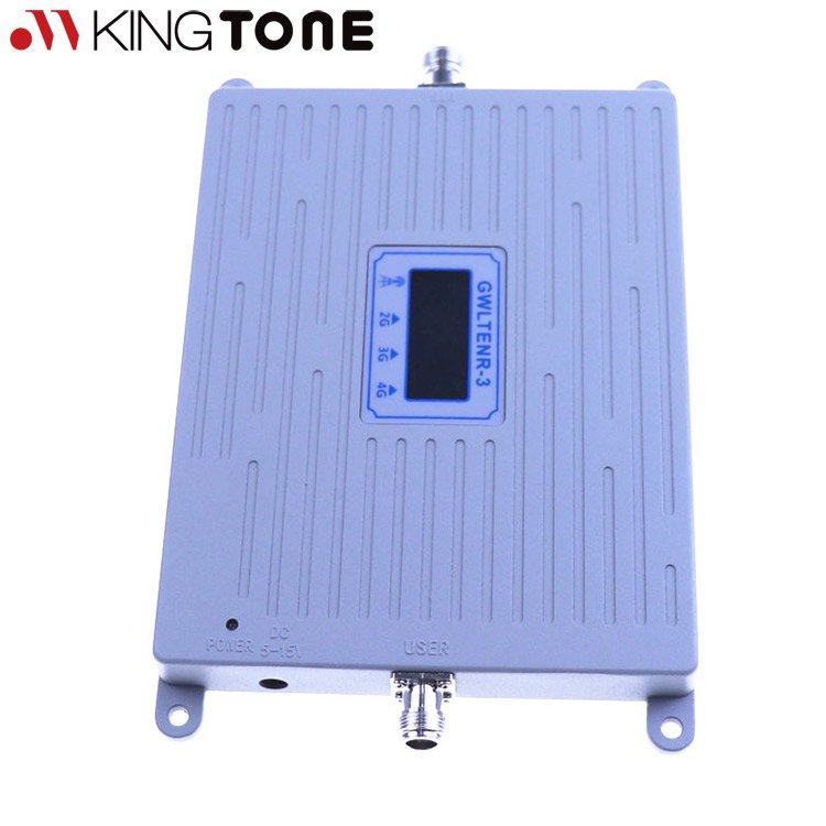 New GWLTENR-3 Grey Mobile Amplifier 3-Bands Repeater 900 1800 2100 GSM DCS WCDMA 2G/3G/4G Cell Phone Signal Booster for Home